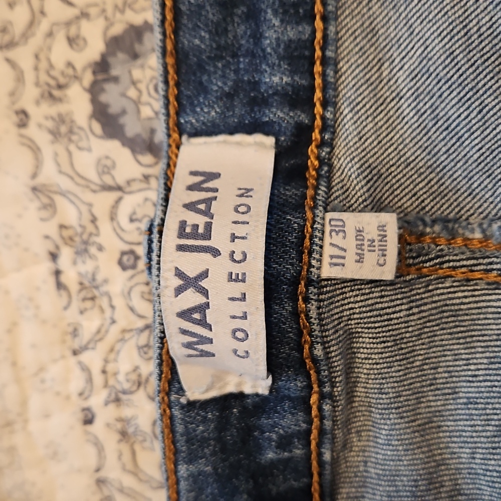 Wax Jean Blue Distressed Boyfriend Jeans - Picture 10 of 11